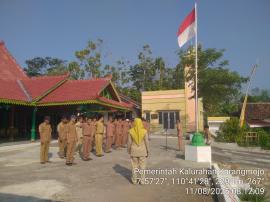 KORDINASI RUTIN DAN APEL  HARI SENIN 11 AGUSTUS 2025 DI KALURAHAN KARANGMOJO